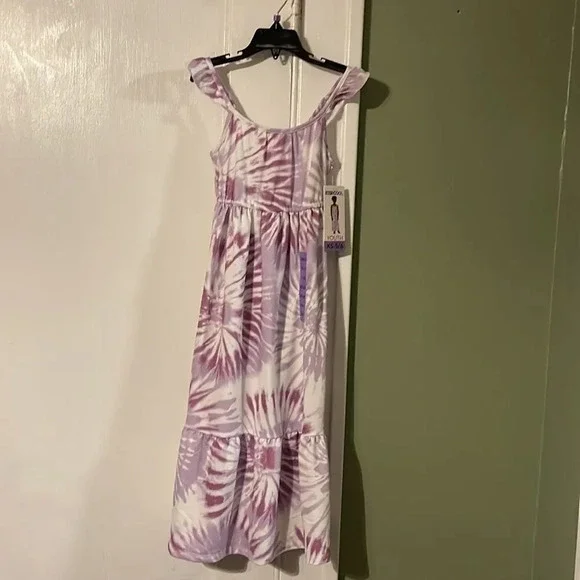#18 32 Degrees Cool Youth Tie Dye Maxi dress Purple White Size Medium 10/12 - Picture 5 of 10